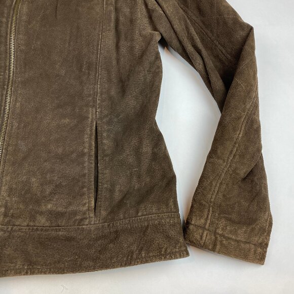 RuffHewn Suede Leather Jacket Women's Size Medium Brown - Picture 7 of 16
